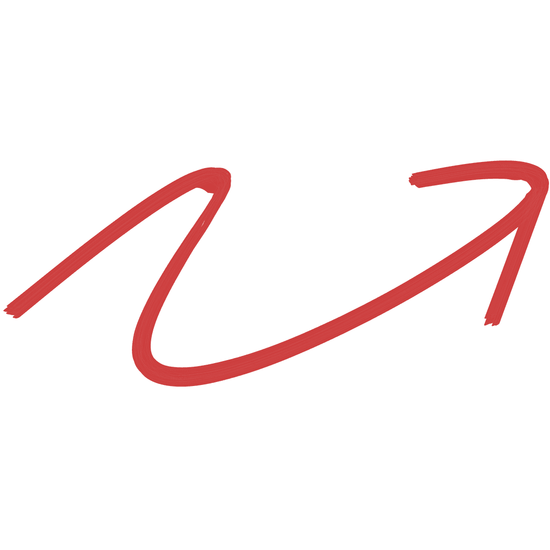 Upward Red Arrow Drawing on Transparent Background