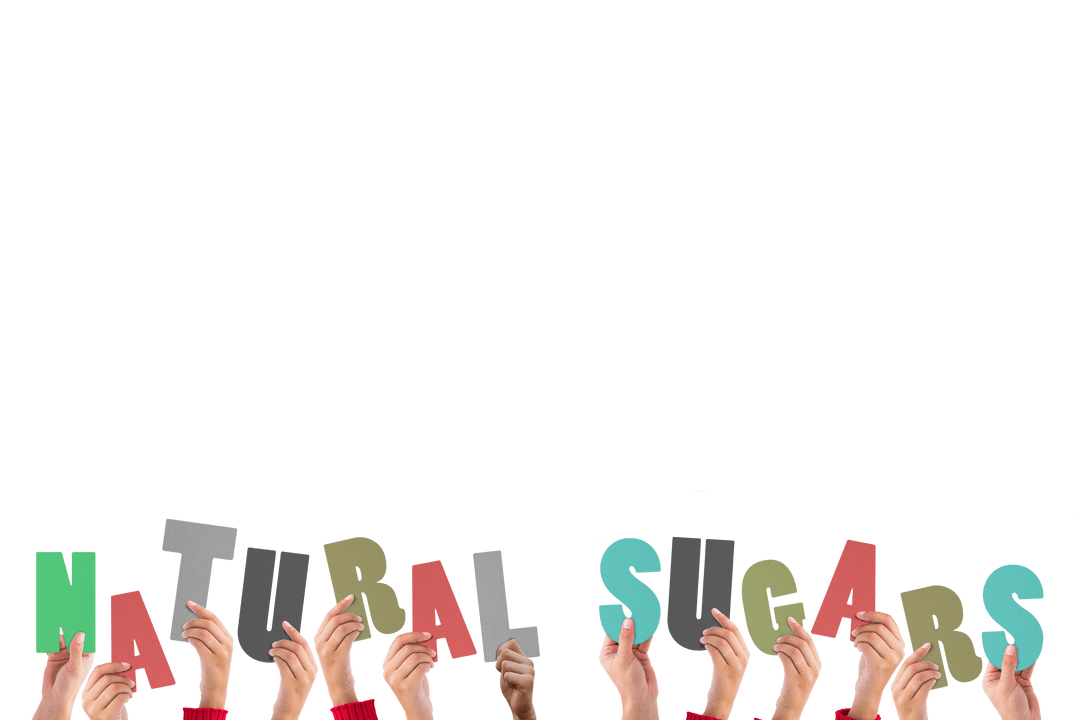 Hands Raising Colorful Letters Transparent Background Stylish