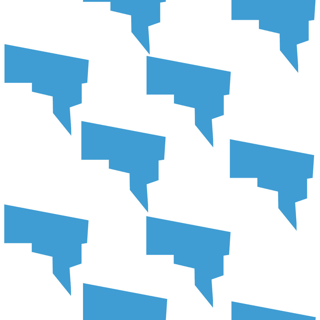 Blue Speech Bubbles Pattern on Transparent Background