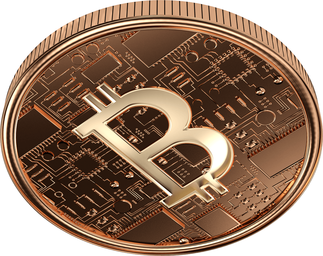 Digital Gold Bitcoin Illustrating Blockchain Technology Concepts