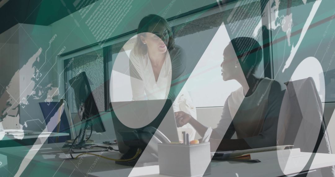 Global Business Team Analyzing Financial Data Projections