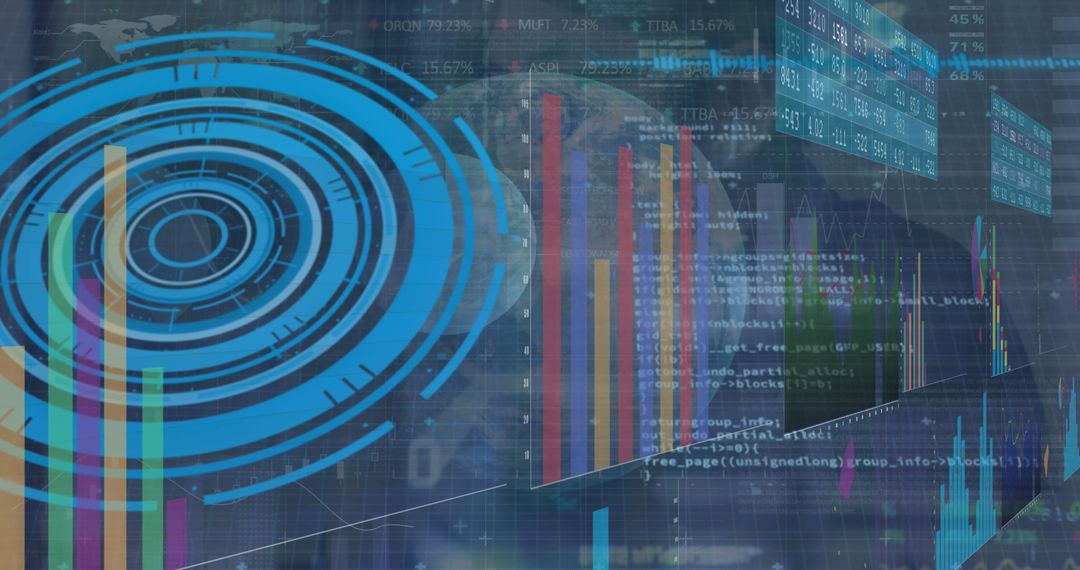 Global Data Processing and Scanning Technology Concept