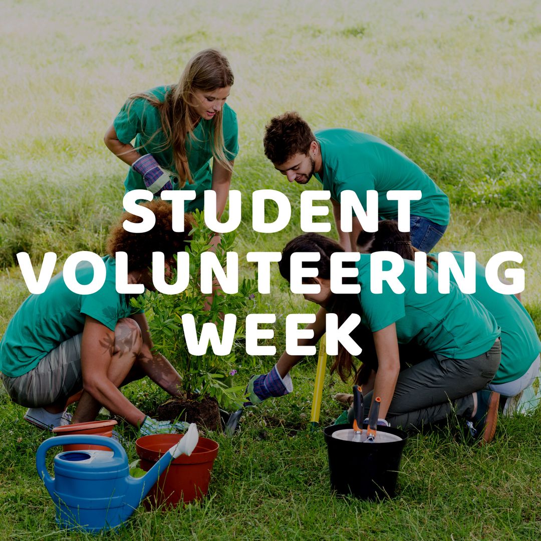 Diverse Students Planting Tree for Volunteering Event