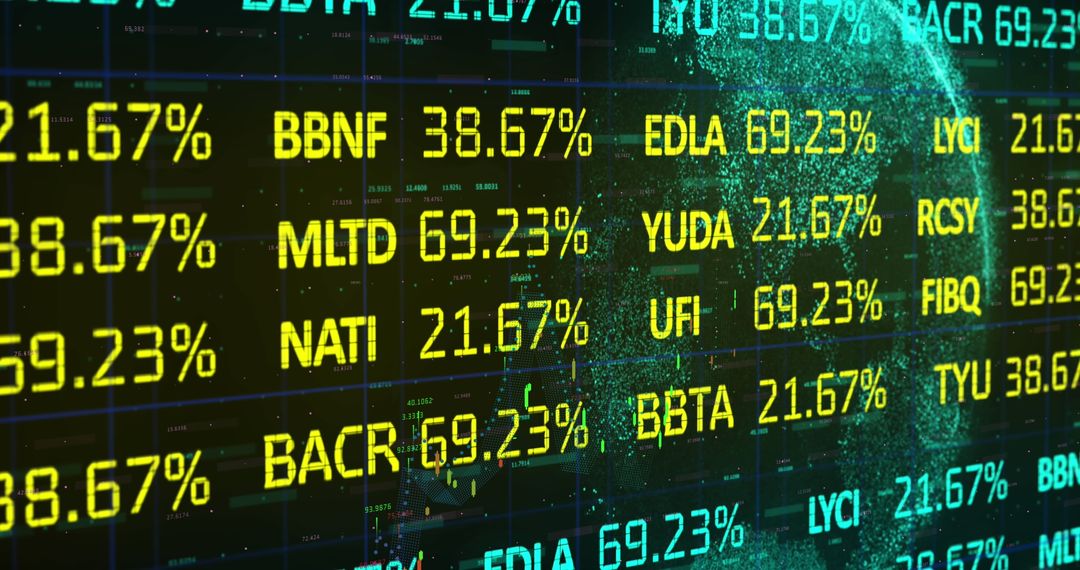 Global Financial Data with Digital World Background