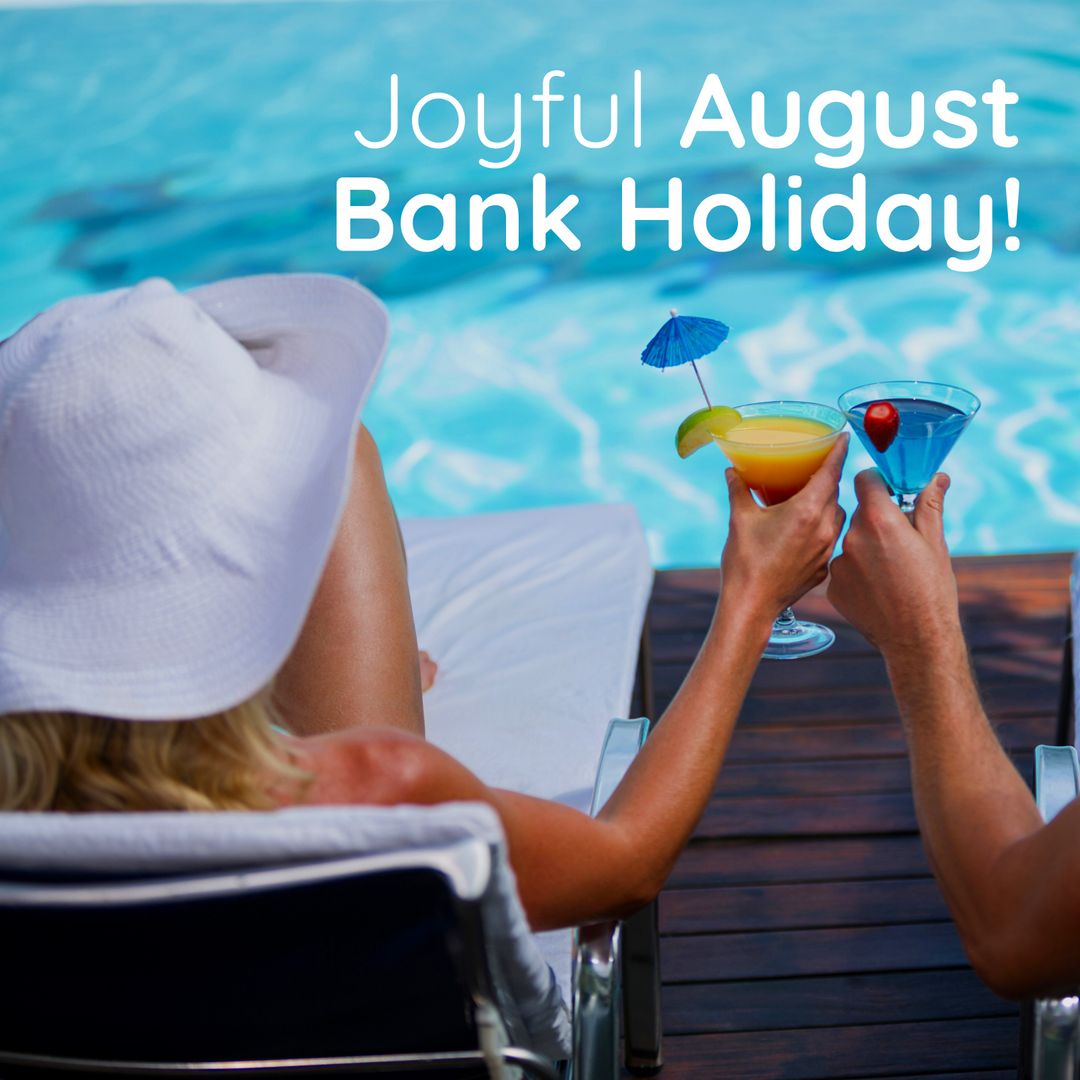 Couple Toasts Summer Cocktails by Sunny Poolside