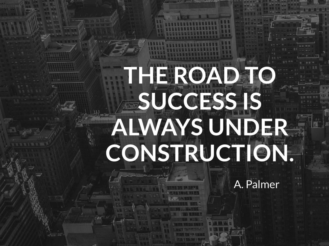 Motivational Cityscape Inspires Achievement and Perseverance