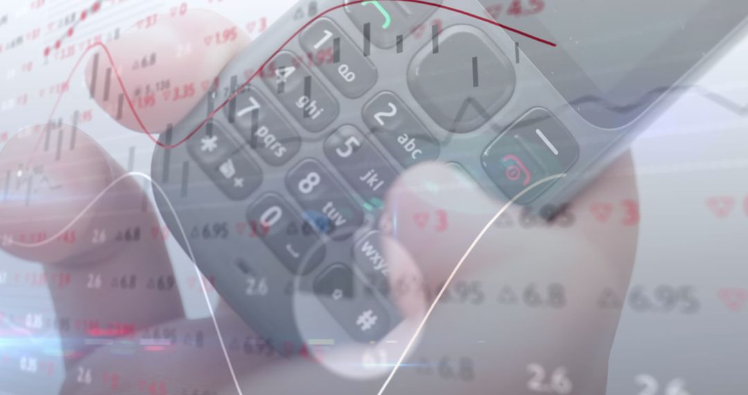 Person Engaging with Technology and Stock Market Analytics