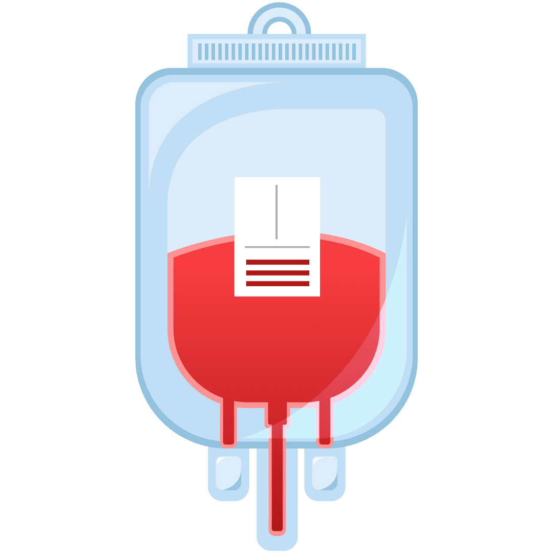 Blood Bag Illustration on Transparent Background for Medical Concepts