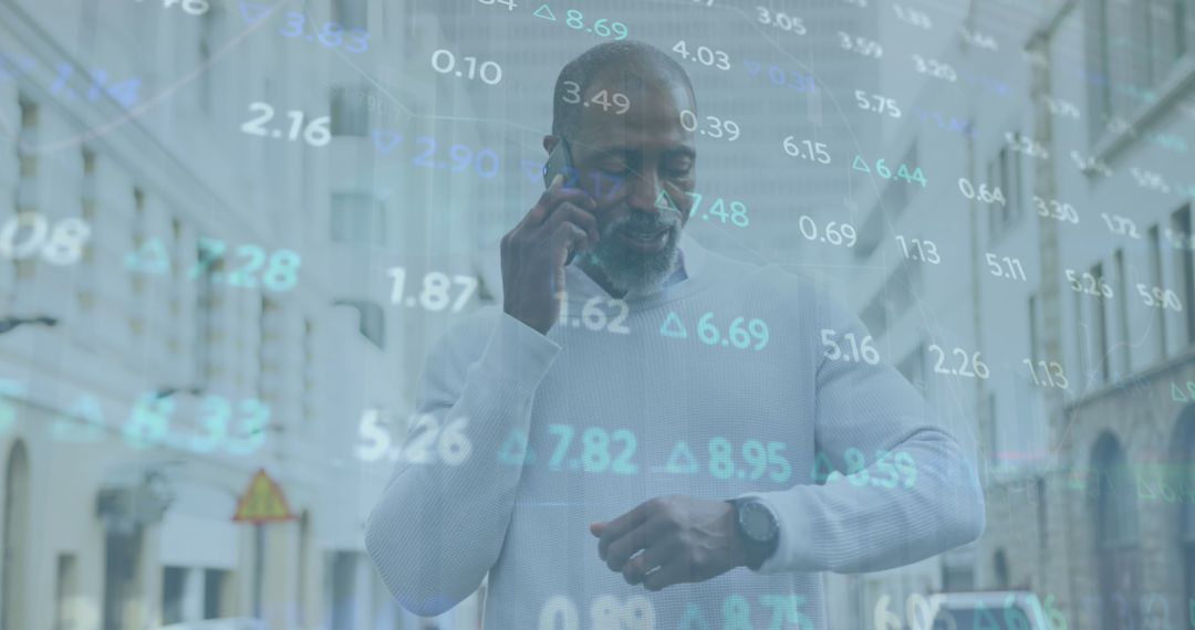 Businessman Checking Time and Data in Urban Environment