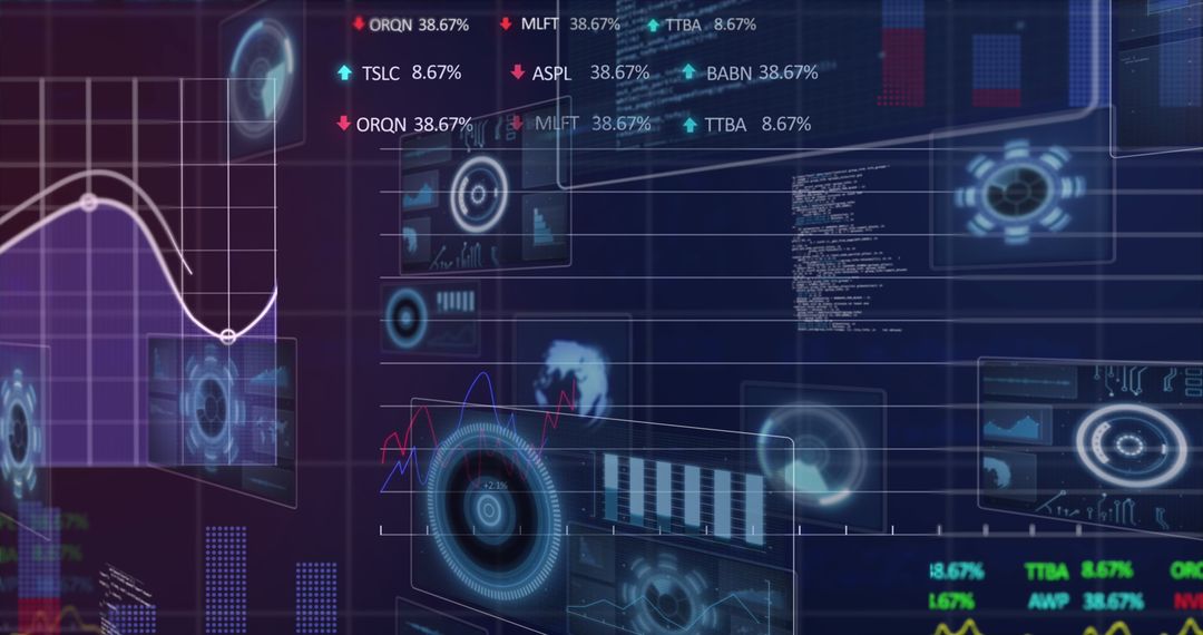 Futuristic Analytics Dashboard Displaying Dynamic Data Threads