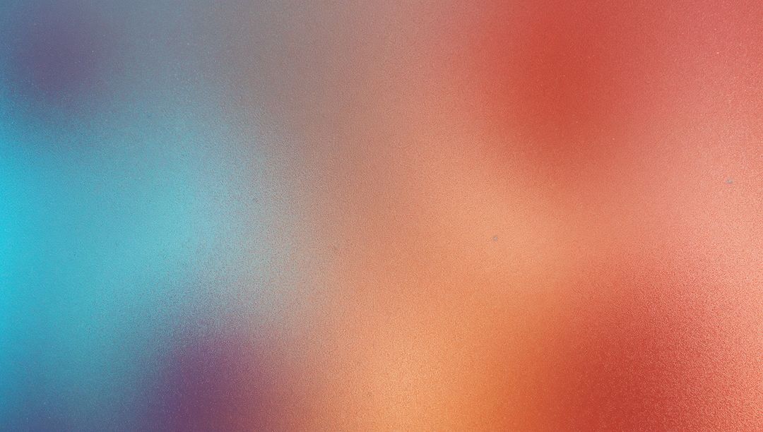 Grainy Cyan and Coral Gradient Backdrop Blending Peach, Turquoise and Warm Coral Tones