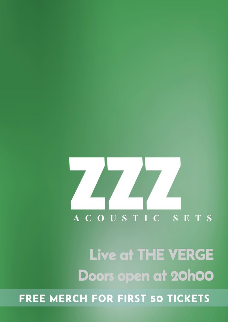 Acoustic Music Event Banner with Merch Promotion