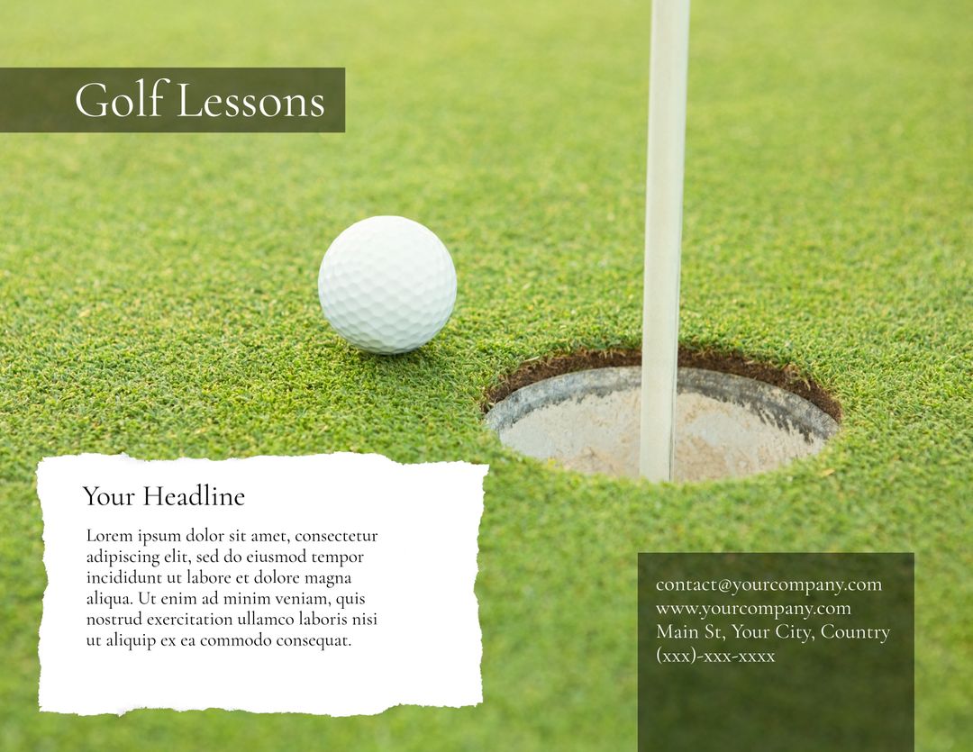 Close-Up of Golf Ball by Hole on Putting Green