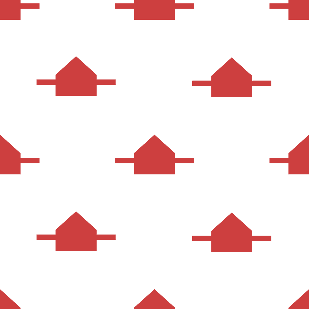 Red Abstract Shapes Seamless Pattern on Transparent Background