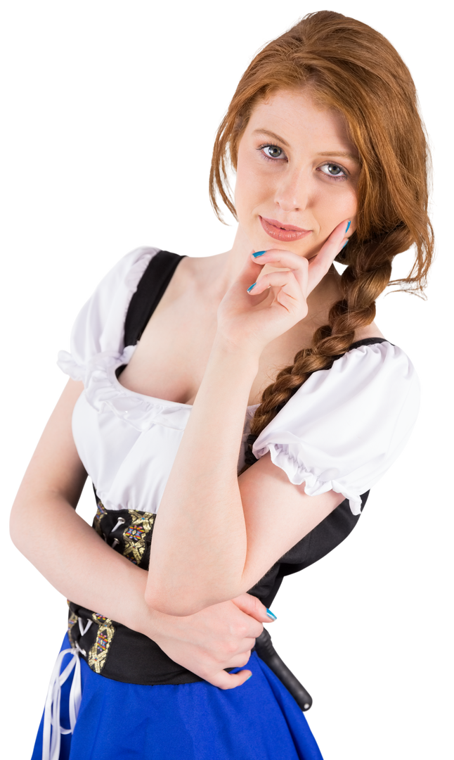 Transparent Happy Oktoberfest Girl in Traditional Bavarian Costume - Download Free Stock Images Pikwizard.com