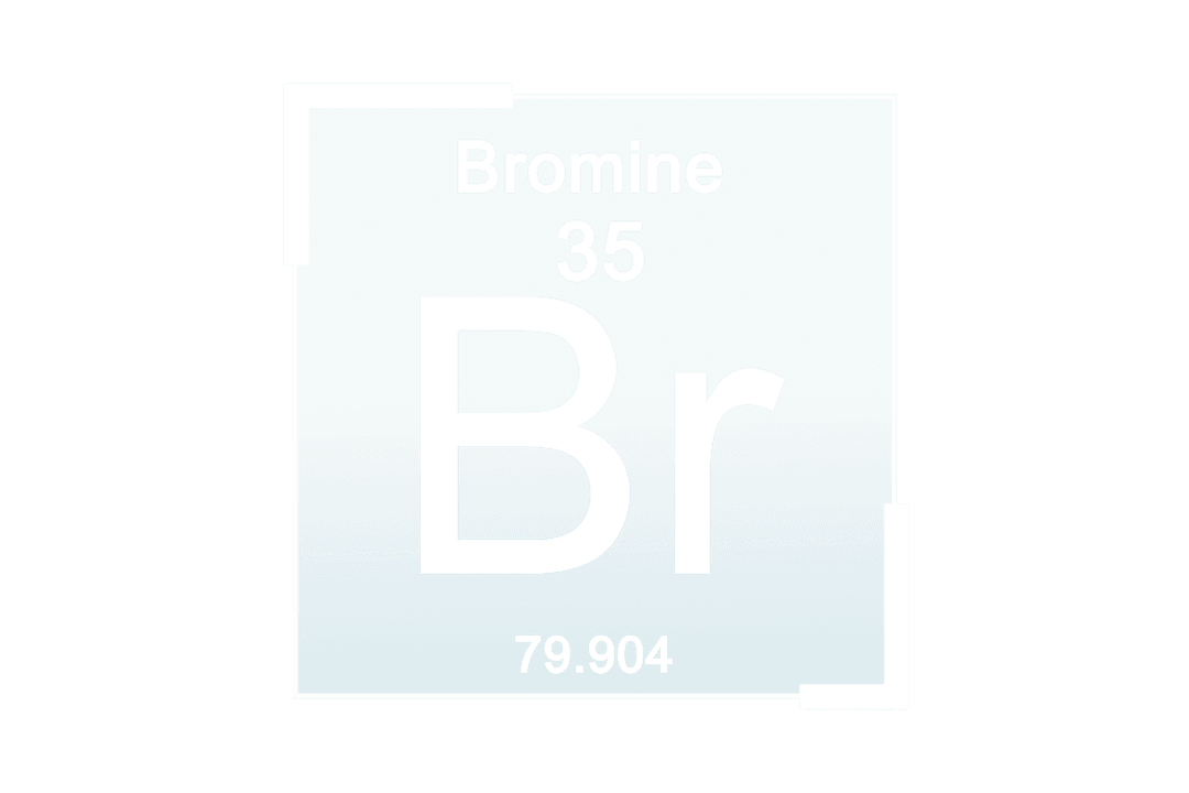 Digital Illustration of Bromine Element Symbol on Transparent Background
