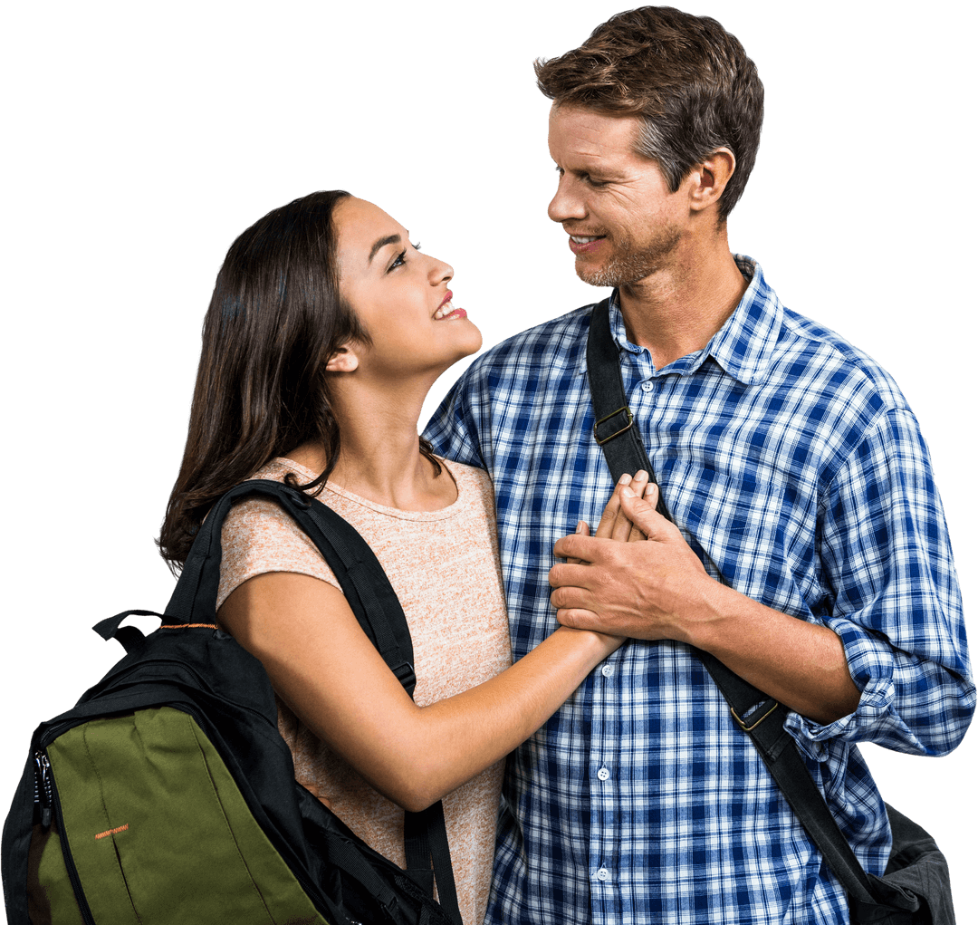 Cheerful Couple Transparent Background