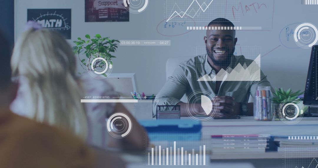 Diverse Educator Engaging Schoolchildren with Digital Technology