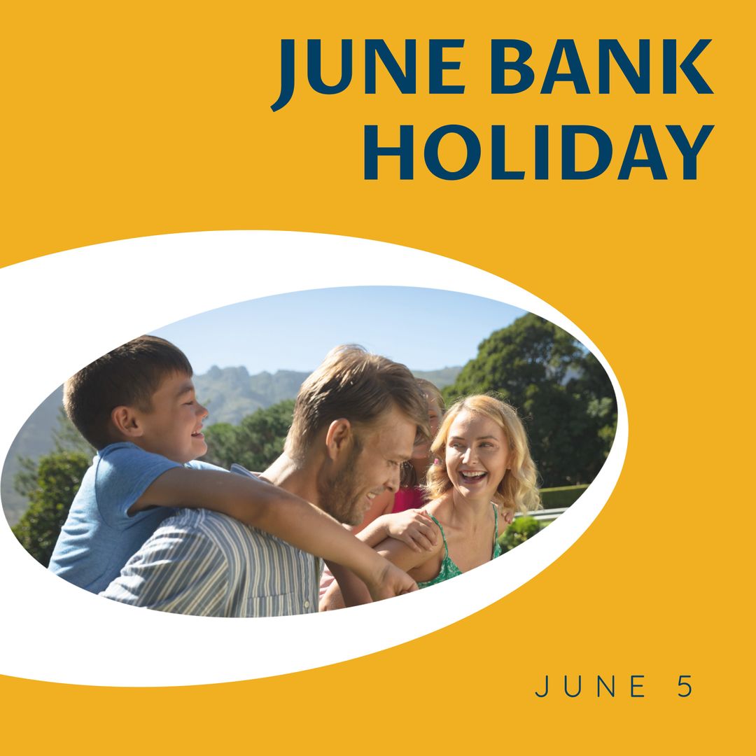 Cheerful Family Celebrating June Bank Holiday Outdoors