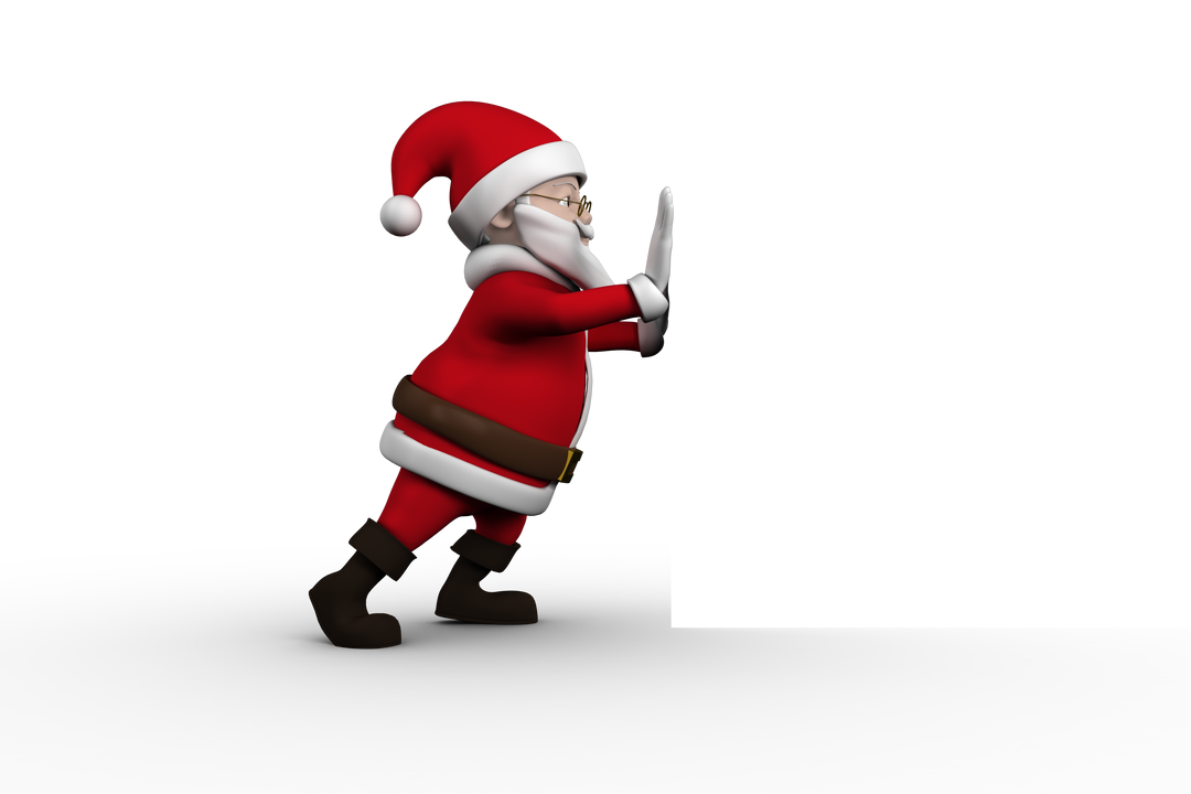 Cute Cartoon Santa Claus with Transparent Background Reaching Out - Download Free Stock Images Pikwizard.com