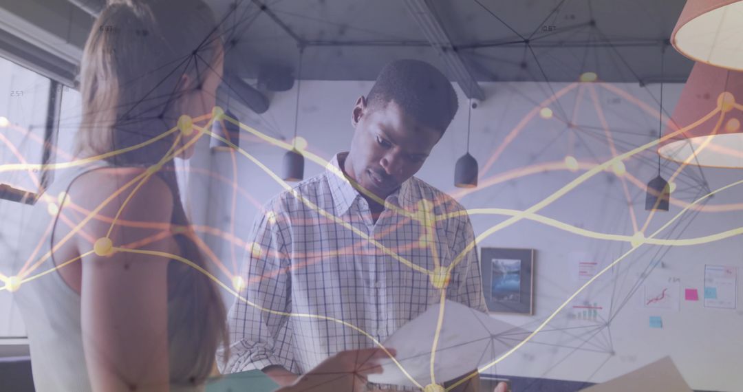 Coworkers Collaborating on Data Analysis with Network Visualization