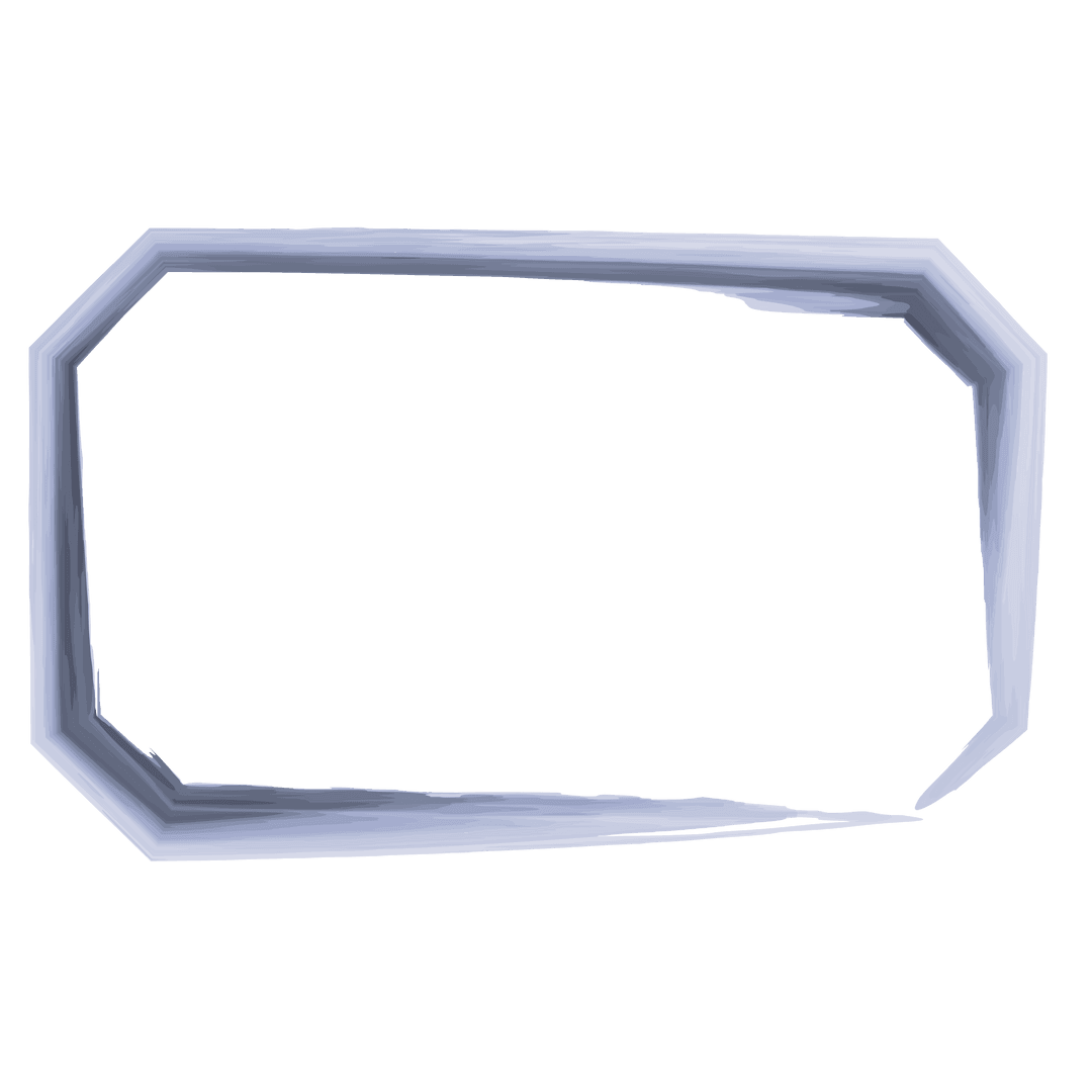 Grey polygonal shape on transparent background illustration