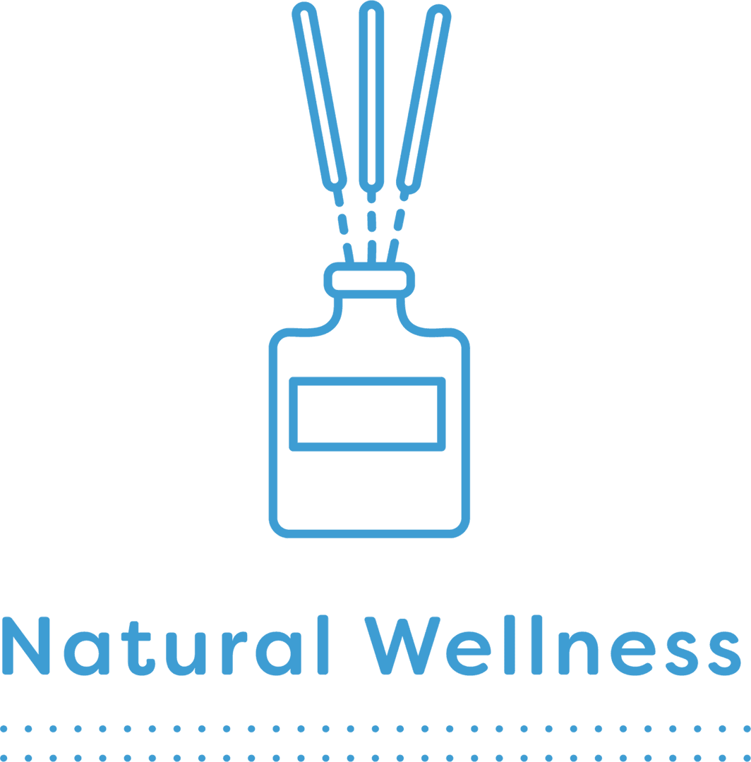 Natural Wellness Illustration with Blue Incense on Transparent Background