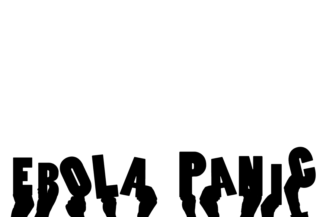 Transparent Illustration of Hands and Ebola Panic Concept