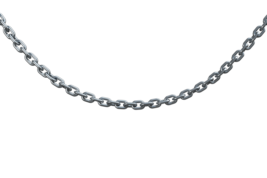 3D Rendered Transparent Metallic Chain Hanging in Arch Shape - Download Free Stock Images Pikwizard.com