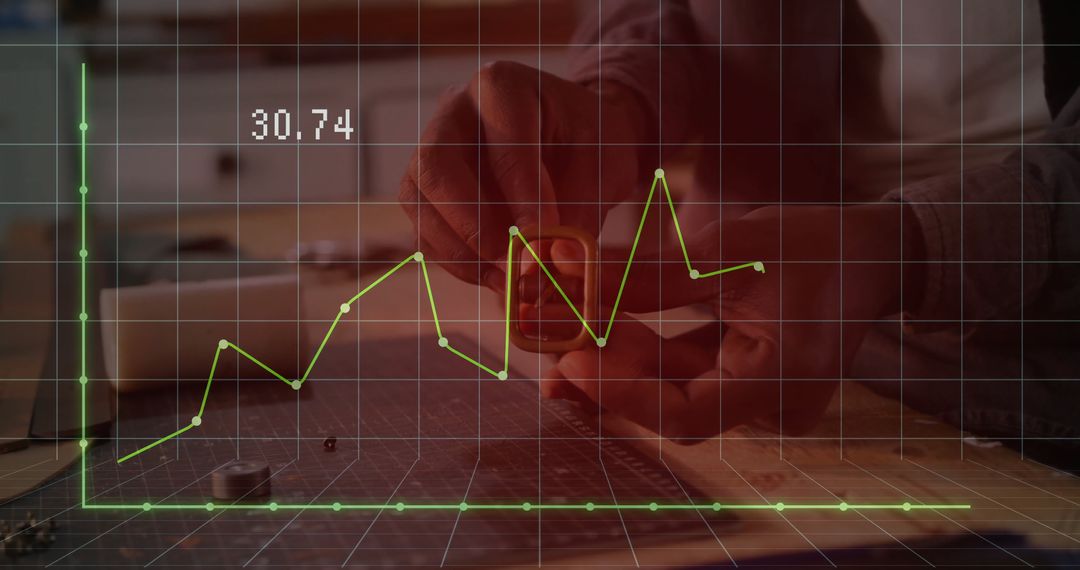 Craftsman Measuring Precision Component with Caliper and Grid Overlay