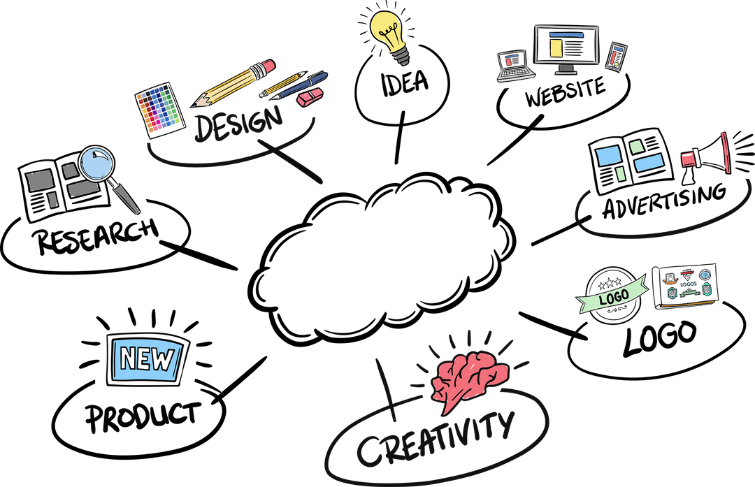 Creative Outlines Concept Speech Bubbles Transparency