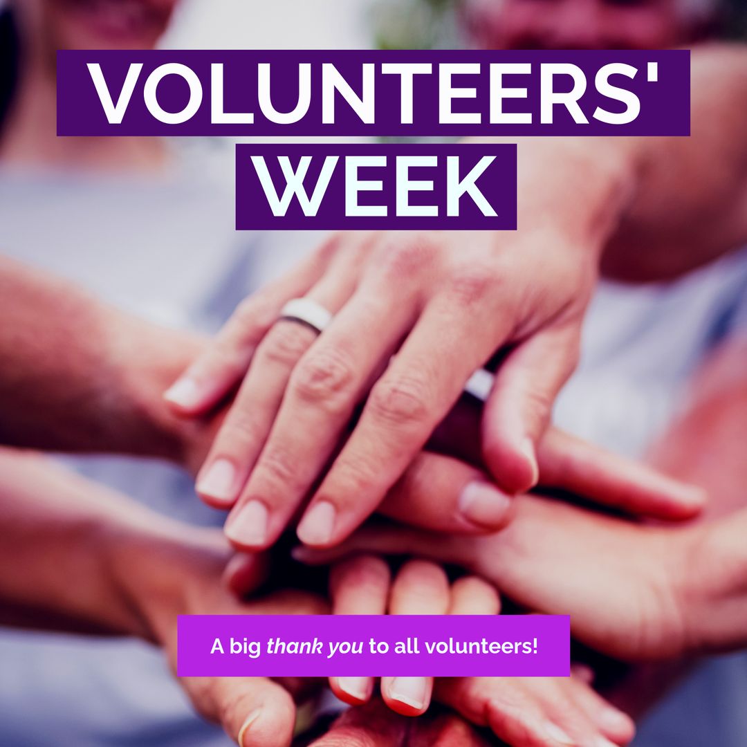 Celebrating Volunteers' Week with Hands Stacked in Unity