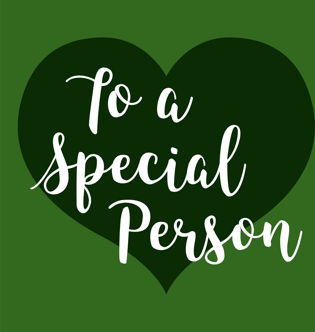 Valentine's Heart Card Design on Transparent Background