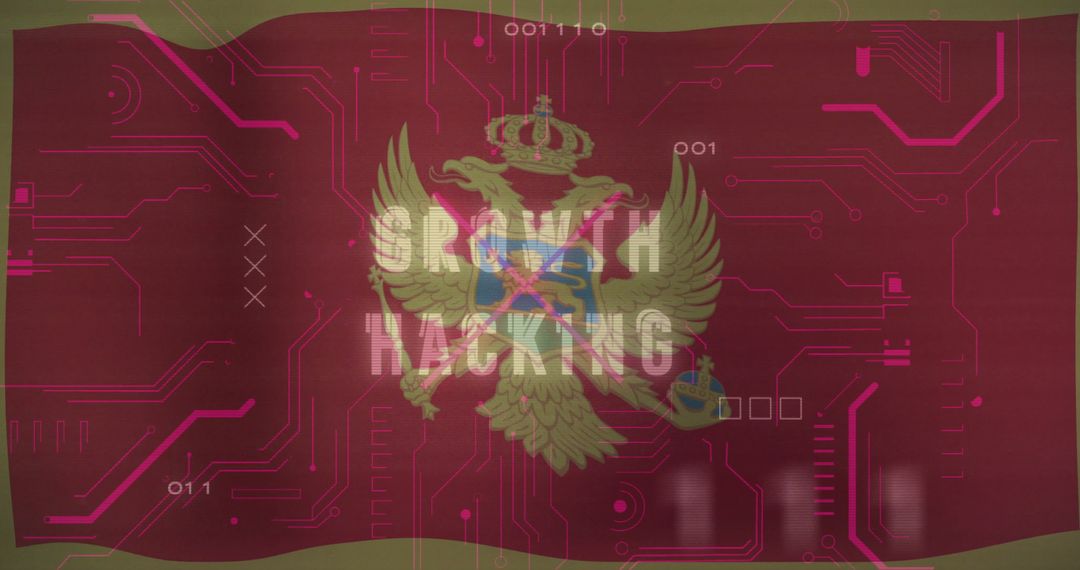 Digital Montenegro Growth Hacking Concept with Futuristic Interface