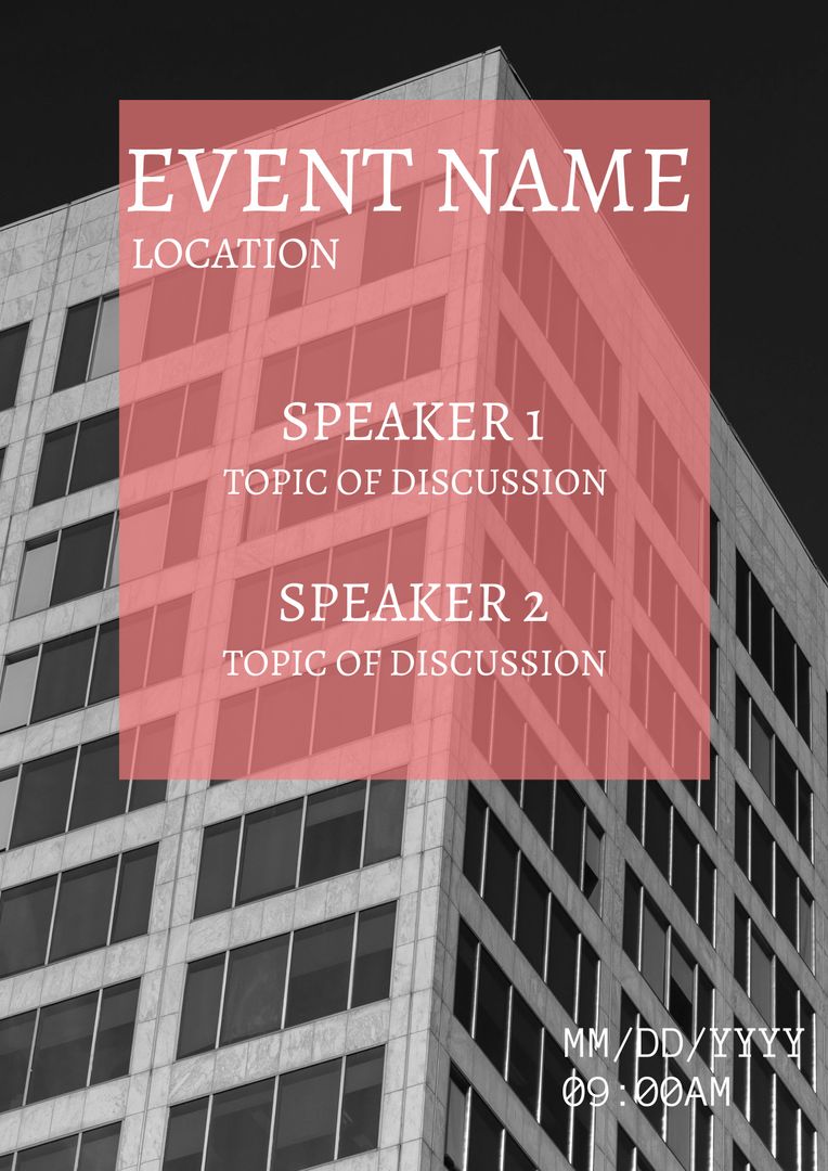 Modern Corporate Event Flyer Template with Real Estate Background - Download Free Stock Templates Pikwizard.com