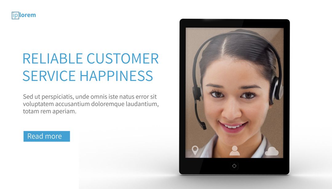 Smiling Woman with Headset Representing Customer Support