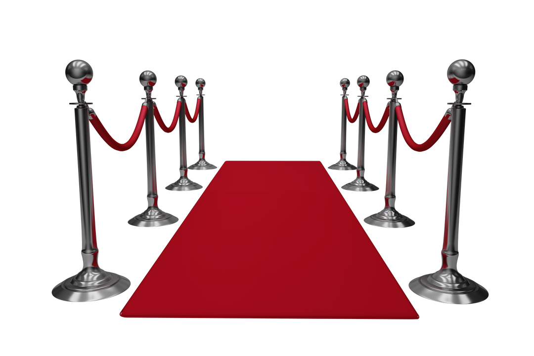 Transparent red carpet with barriers illustration for event and entertainment - Download Free Stock Images Pikwizard.com