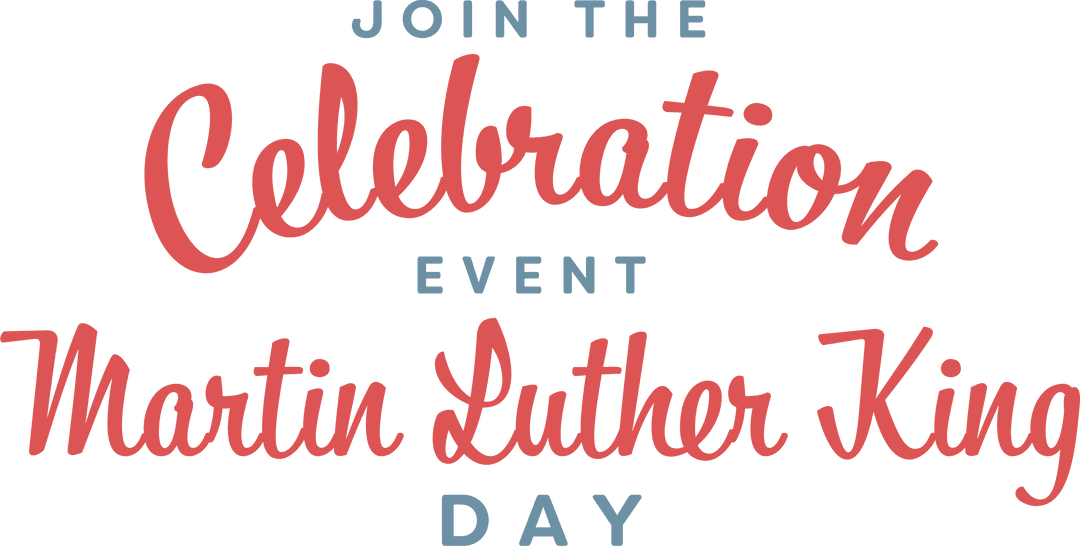 Transparent Martin Luther King Day Celebration Text Design