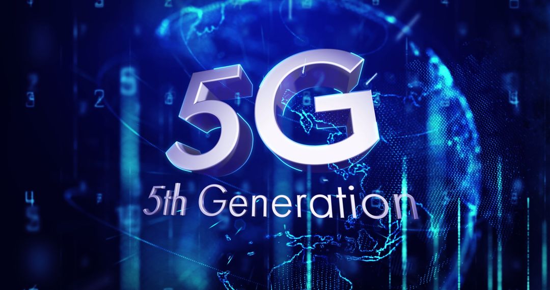 5G Logo with Networked Globe Representing Global Technology