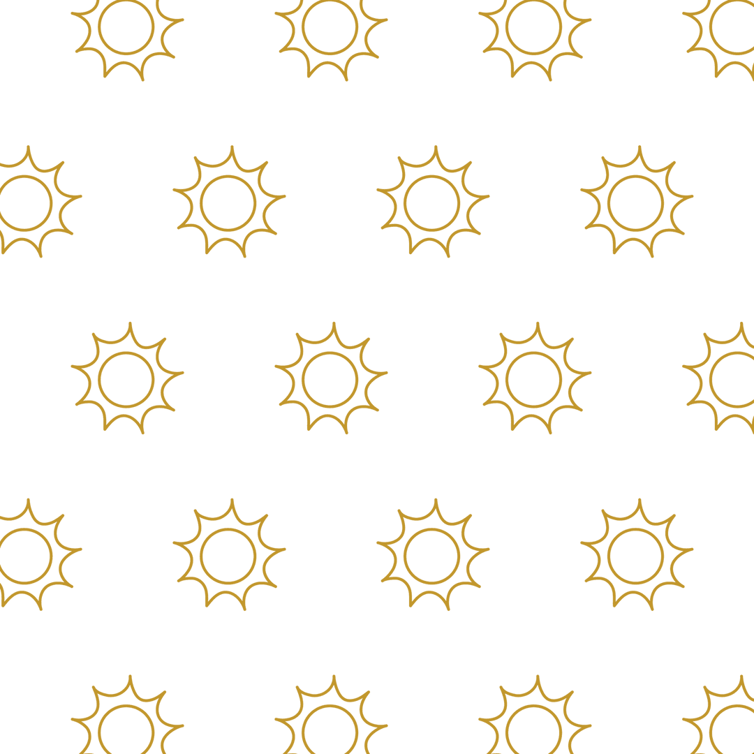 Yellow Sun Pattern with Transparent Background Decorative Vector
