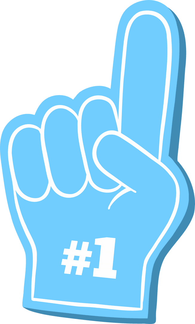 Transparent Foam Finger Hand Gesture Vector