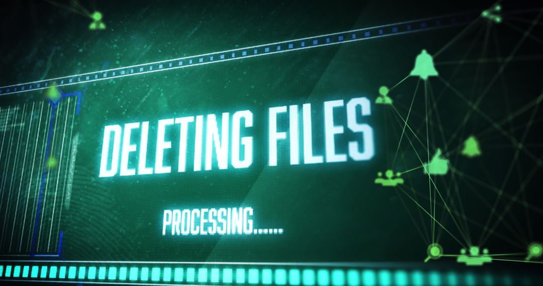 Digital Data Deletion Concept with Futuristic Interface