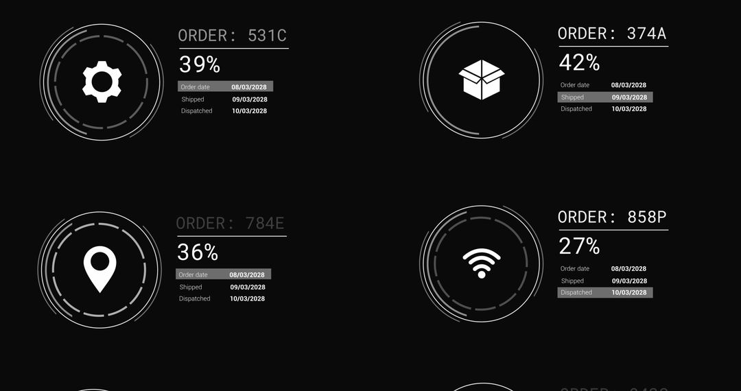 Data Processing Dashboard with Global Shipping Details