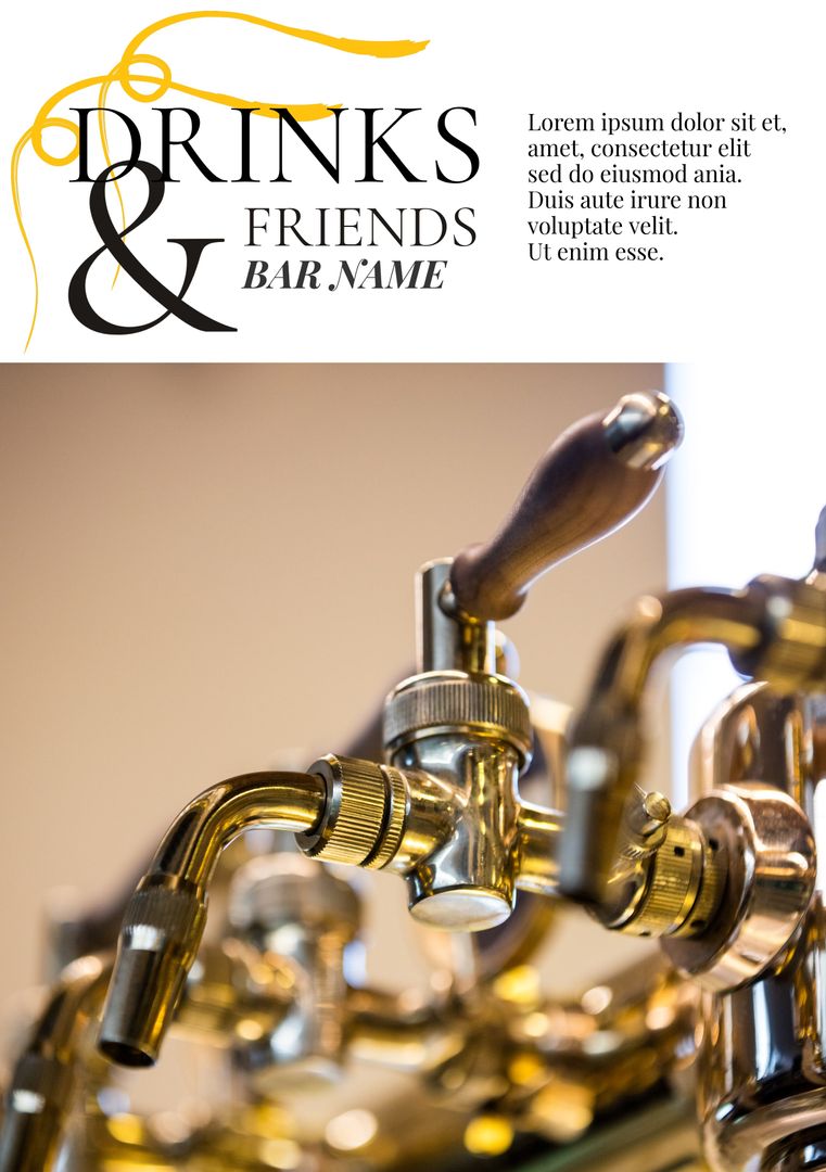 Gleaming Beer Taps in Social Gathering Spot Promo
