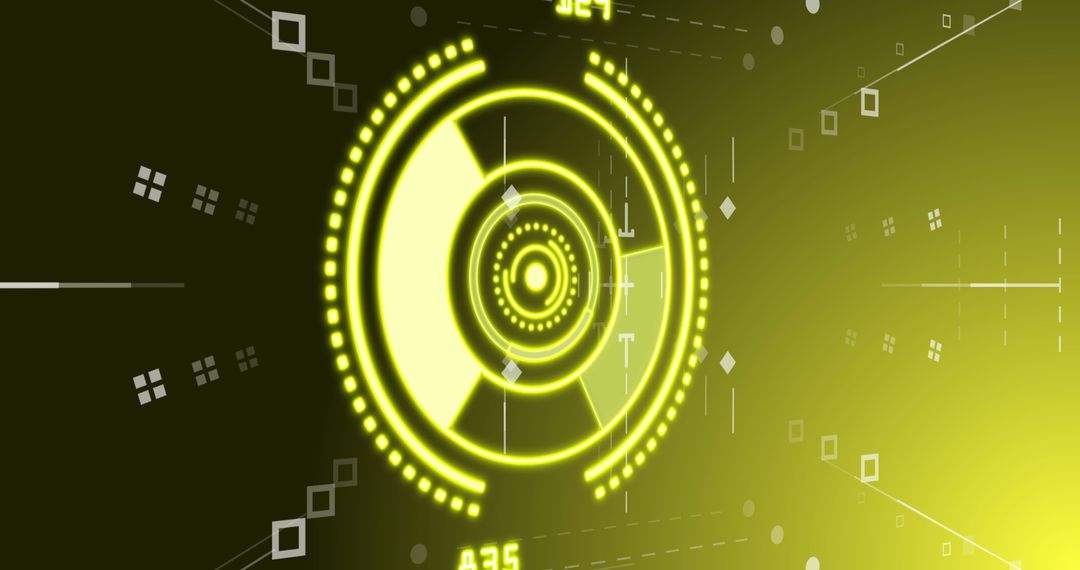 Futuristic Digital Interface with Neon Visuals