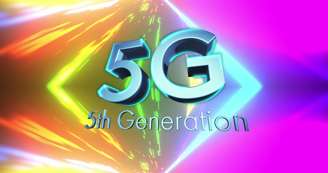 Colorful 5G 5th Generation Technology Concept Design