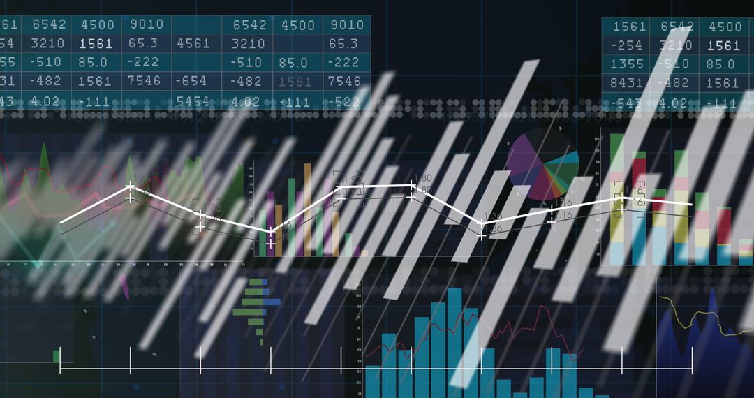 digital interface displaying dynamic financial data analysis - Free Images, Stock Photos and Pictures on Pikwizard.com