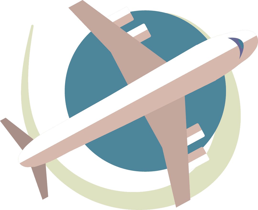 Airplane Icon Illustrating Travel Concept on Transparent