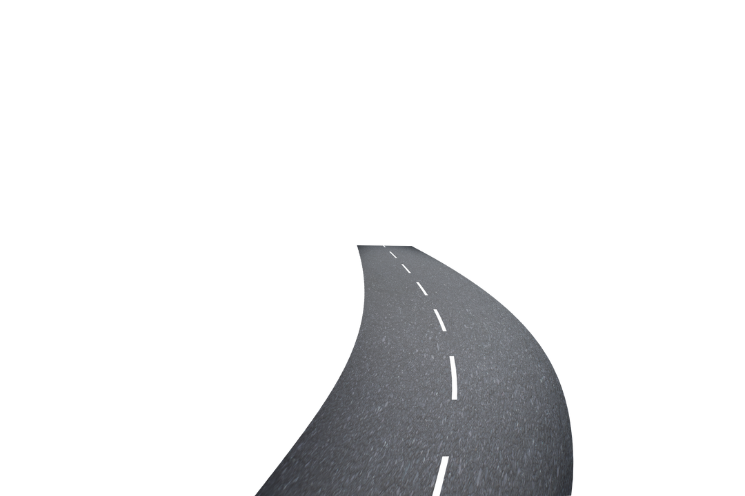 Curved Road Isolated on Transparent Background - Download Free Stock Images Pikwizard.com