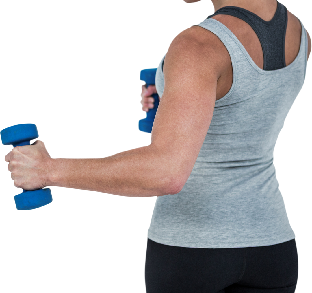 Transparent Fitness Routine with Woman Lifting Dumbbells - Download Free Stock Images Pikwizard.com